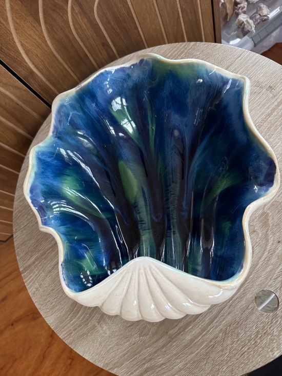 Vintage Wedgwood Nautilus Shell Bowl / Vase, Coastal - Picture 2 of 5